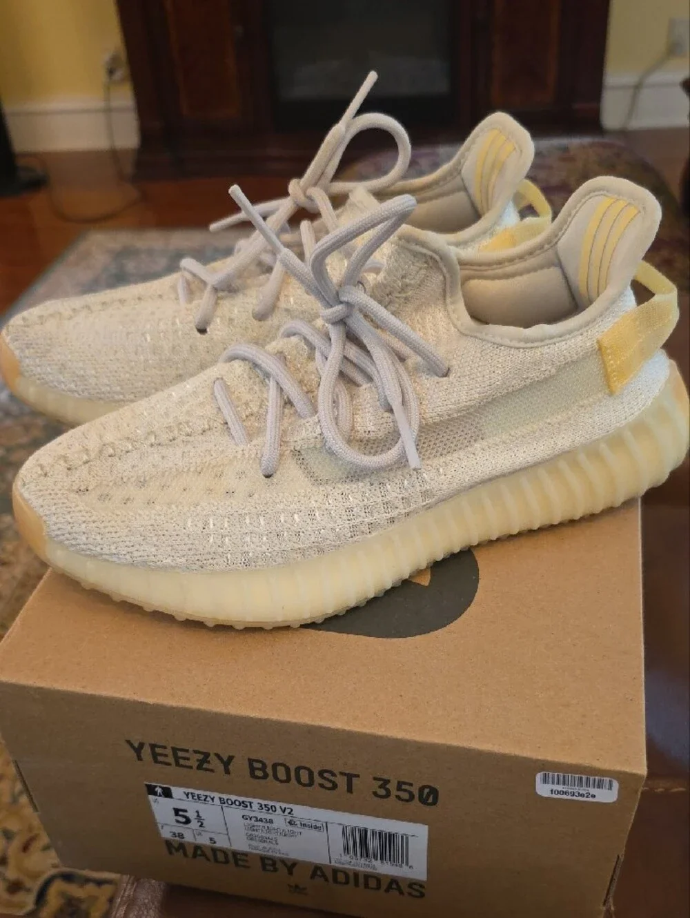 adidas Yeezy Boost 350 V2 - Cream with Pale Yellow Accents